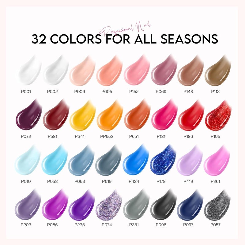 morovan Poly Gel Nail Kit for Beginners: 32 Colors Gel Extension Nail Set with U V Lights for Starter DIY Nail Art Extension at Home Gifts for Ladies & Girls - Image 4